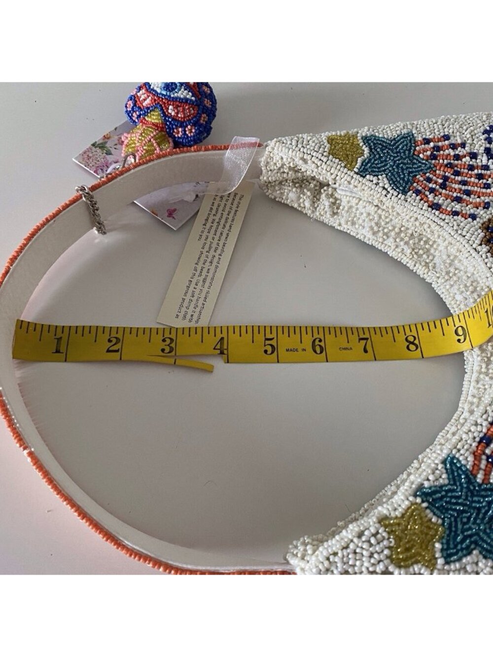 Handcrafted‎ India Evil Eye Sun Moon Stars Shoulder Beaded Bag Viral W/Charm NEW - Picture 11 of 13